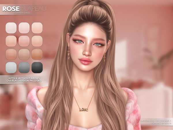 Sims 4 — leLAPEAU - Rose Skin (Overlay) by VentaStudio — Rose Skin