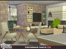 Sims 4 — Entertainment room by evi — A room for the whole family to meet and have fun.