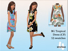 Sims 4 — Tropical Dress (CF) by sims4sue — Base Game dress for girls