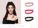 Sims 4 — Layered Choker by Dissia — Simple choker made to layer it together with necklaces