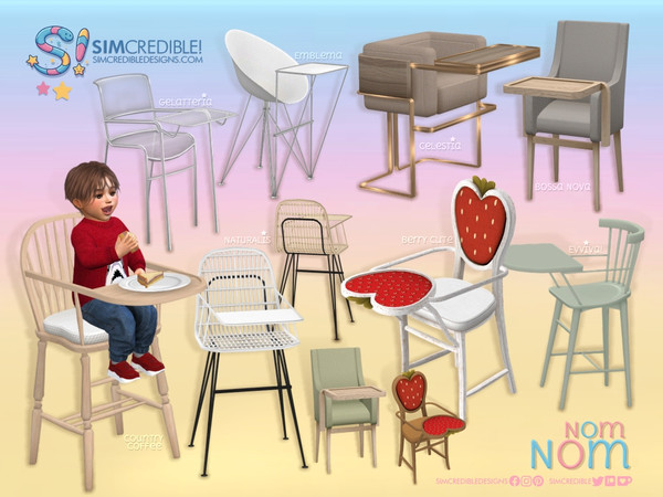 Sims 4 — NomNom by SIMcredible! — Since some of you enjoyed the fact we included a matching baby chair within our