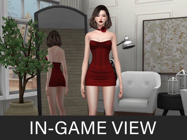 Sims 4 — By Beto - Sherry (Skirt) by Beto_ae0 — Sexy outfit with corset and necklace included, enjoy!