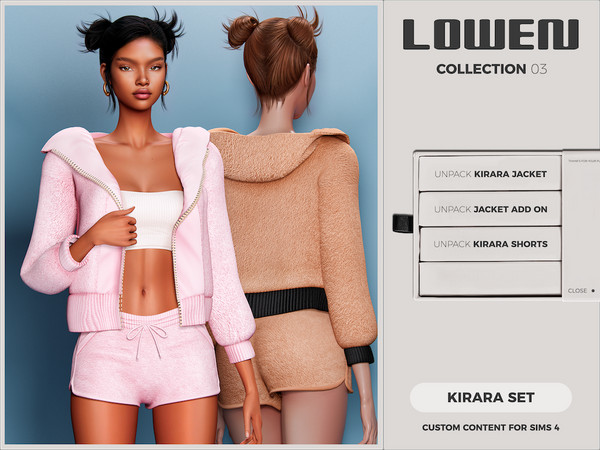Sims 4 — LOWEN - Kirara Shorts by VentaStudio — Kirara Jacket