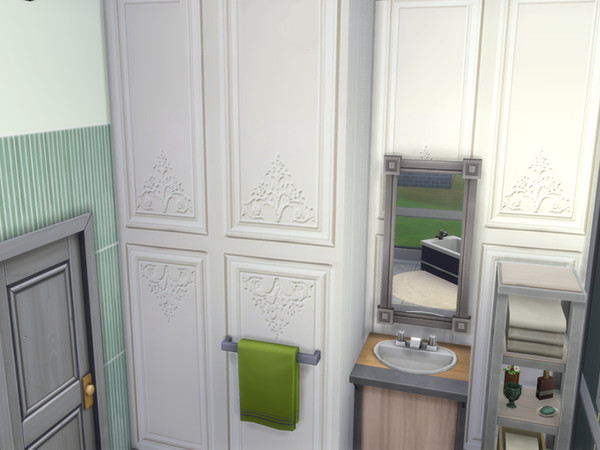Sims 4 — Etched Panel Walls by lavilikesims — A fancy wall panel in 9 colours