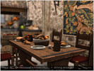 Sims 4 — Medieval kitchen Pt.III Dining area by Severinka_ — A set of furniture and decor in the Medieval style for