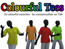 Sims 4 — Colourful Tee by transsexualbae on TSR by transsexualbae — T-shirt with 26 solid colour swatches, for both