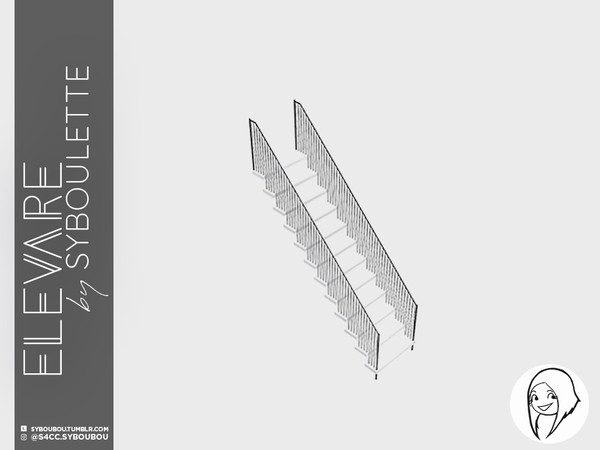 Sims 4 — Elevare - Zigzag Fence by Syboubou — This is some railing in a very modern and architectural design.