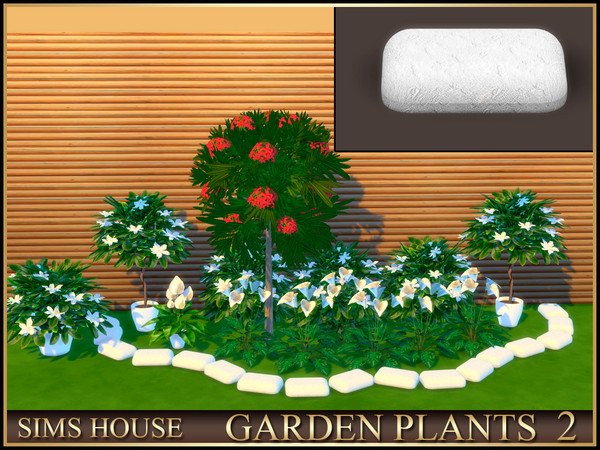 Sims 4 — Sims House DECORATIVE STONE | GARDEN PLANTS 2 by Sims_House — GARDEN PLANTS 2