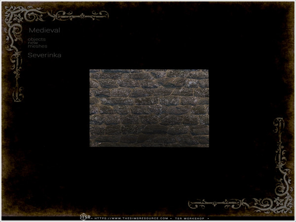 Sims 4 — Medieval - grill backsplash by Severinka_ — A set of furniture and decor in the Medieval style for decorating a