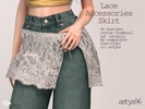 Sims 4 — Lace Accessories Skirt by astya96cc — 44 Swatches