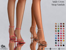 Sims 4 — Ankle Cross Strap Sandals by LVNDRCC — High heeled sandal with decorative double straps and ankle support, on a