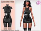 Sims 4 — Patreon - Halter Vinyl Dress by Harmonia — New Mesh