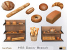 Sims 4 — Honey Bun Bakery Bread Set by SaeraMaples — Decorative bread set and shelves add-on for the Honey Bun Bakery.