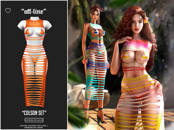 Sims 4 — Off-Line - Colson Bikini by VentaStudio — Colson Dress