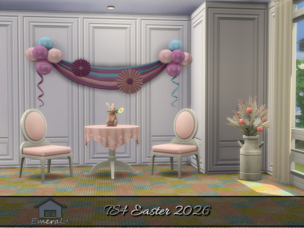 Sims 4 — TS4 Easter 2026 wall5 by Emerald — Hand over the chocolate and no-bunny gets hurt! Happy Easter!