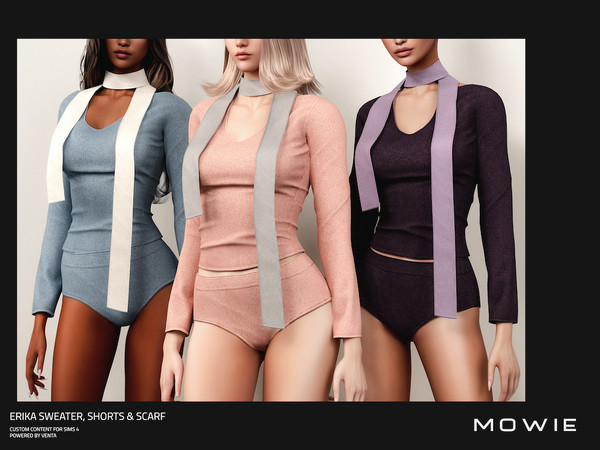 Sims 4 — MOWIE - Erika Shorts by VentaStudio — Alane Dress
