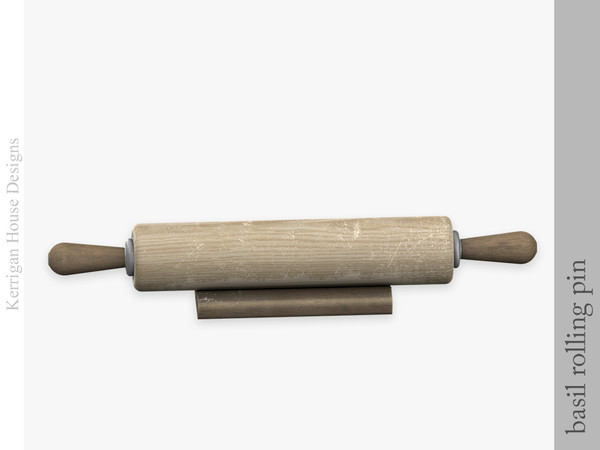 Sims 4 — Basil Rolling Pin by kerriganhouse — A set of cute vintage kitchen clutter.