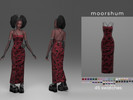 Sims 4 — open back long dress by moorshum — - new mesh, 7k polys