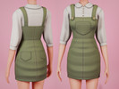 Sims 4 — Cara Overall Skirt Outfit by caseysayshello — A mesh I designed for my own personal sim! I've played with this