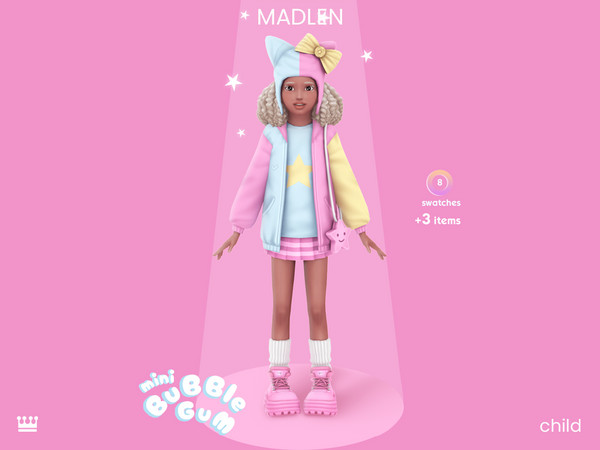 Sims 4 — Mini BubbleGum Set by Madlen — This collection is the perfect choice for a pop of sweetness in your child's