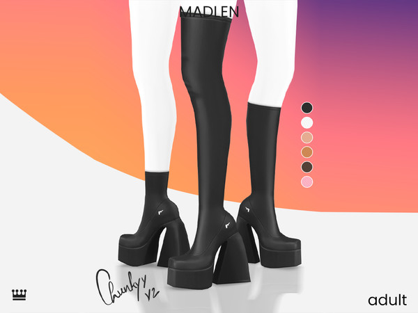 Sims 4 — [Madlen] Chunkyy (long) v1 by Madlen — Redesigned, reimagined "Chunkyy" set now with custom elevation!