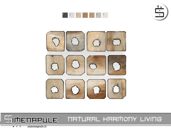 Sims 4 — [SeN4] Natural Harmony Living - Wall Panel Decor by Simenapule — Natural Harmony LivingNatural Harmony Living