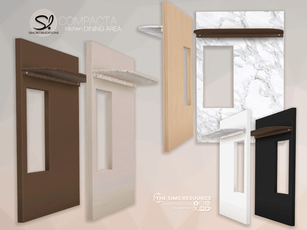 Sims 4 — Compacta Kitchen Separator 2x1 by SIMcredible! — - Dining Chair