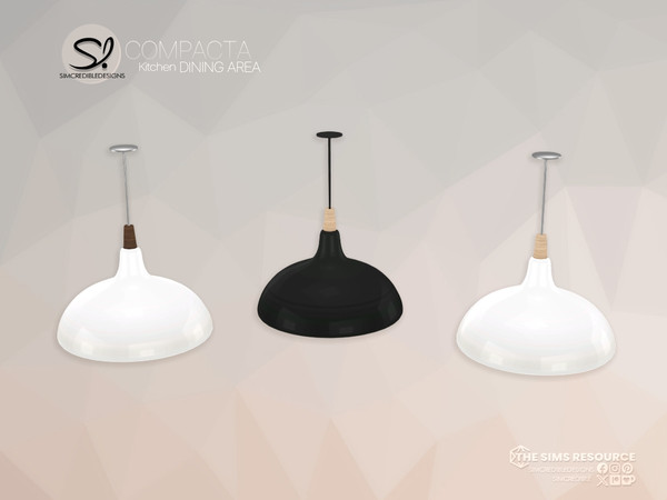 Sims 4 — Compacta Kitchen Ceiling Lamp by SIMcredible! — - Dining Chair