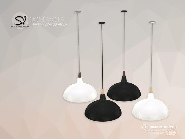 Sims 4 — Compacta Kitchen Ceiling Lamp Tall by SIMcredible! — - Dining Chair