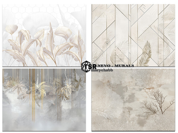 Sims 4 — Nevo - Murals by marychabb — For short , medium , tall wall
