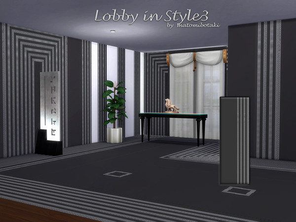 Sims 4 — Lobby in Style3 by matomibotaki — Design your lobby in a stylish and chic way, whether it's a modern entrance