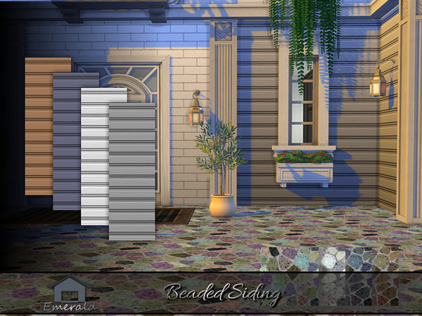 Sims 4 — Beaded Siding by Emerald — Beaded Siding is a durable, timeless, sophisticated style for lasting weather