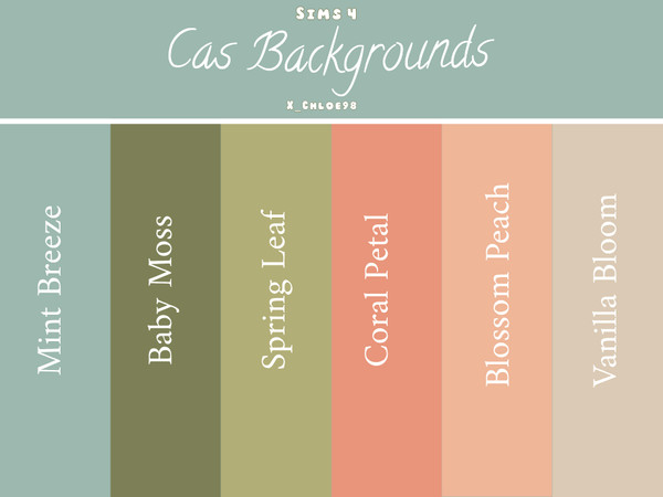 Sims 4 — Vanilla Bloom CAS Background (Only have 1 in game at a time) by XChloe98 — Cute pastel CAS background inspired