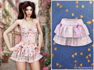 Sims 4 — Ruffle lace mini skirt by MysteriousOo — Playful mini skirt designed with a soft layered ruffle silhouette.