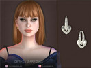 Sims 4 — Dethia Earrings by PlayersWonderland — Heart earrings with a ring through it. Y2k inspired. - 5 Swatches
