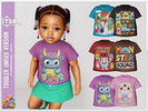 Sims 4 — 349 - Toddler Unisex Top -Cute Monster Friends Tee by RobertaPLobo — Cute Monster Friends Tee - 349