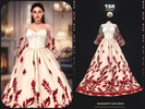 Sims 4 — Windswept Rose Dress - BD1664 by busra-tr — - 10 Swatches