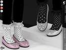 Sims 4 — Shoes KP12- Child by KaTPurpura — Stylish flat shoes with a sparkling butterfly detail