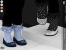 Sims 4 — Shoes KP12- Toddler by KaTPurpura — Stylish flat shoes with a sparkling butterfly detail