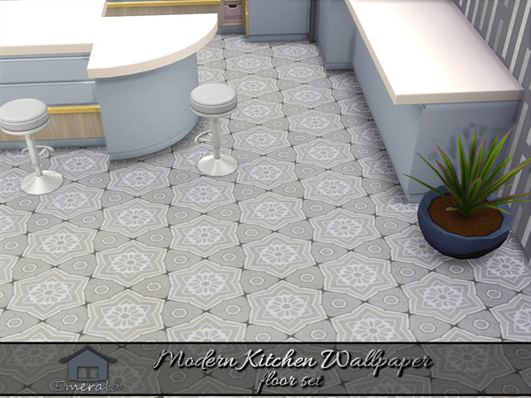 Sims 4 — Modern Kitchen Wallpaper floor 5 by Emerald — These modern wallpapers are designed to serve as a statement piece
