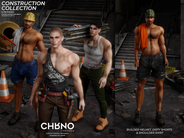 Sims 4 — CheerNo - Construction Collection Part II by VentaStudio — Builder Helmet