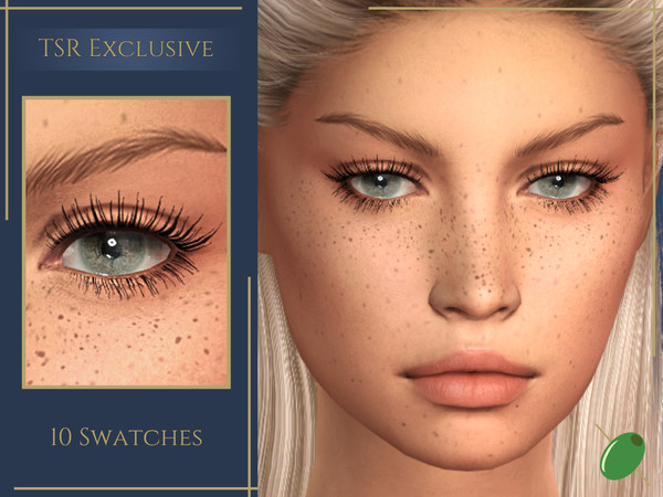 Sims 4 — Simone Full 3D Lashes by Pitted0live — Full long 3D Eyelashes 2 versions