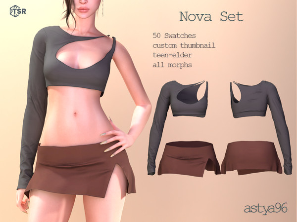 Sims 4 — astya96_nova_skirt by astya96cc — 50 swatches
