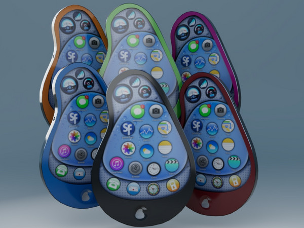 Sims 4 — shiroblack - Pearphone (OVERRIDE) black by shiroblack005 — For till college?!?