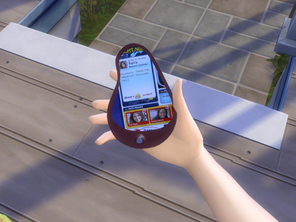 Sims 4 — shiroblack - Pearphone (OVERRIDE) green by shiroblack005 — For till college?!?