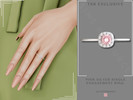 Sims 4 — Pink Silver Single Engagement Ring by Glitterberryfly — A single pink gemstone diamond engagement ring