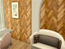 Sims 4 — Herringbone Wood by lavilikesims — With 8 colours and all wall sizes