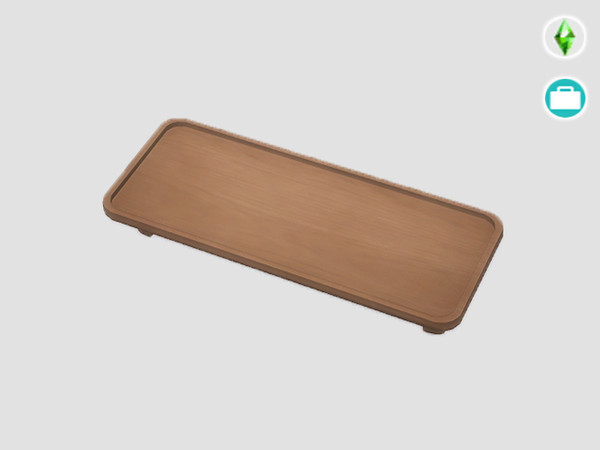Sims 4 — Honey Bun Bakery Small Dessert Tray (Base Game) by SaeraMaples — A small add-on set of four shelves for the