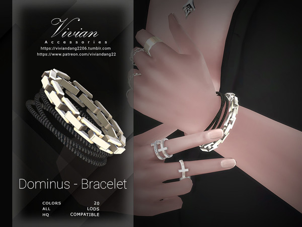 Sims 4 — VivianDang_MA_Bracelet(R)_Dominus by VivianDang — - All new meshes