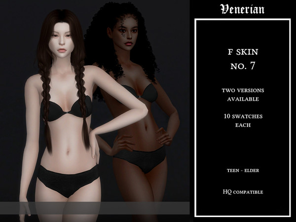 Sims 4 — F Skin No.7 by Venerian by Venerian — Two files available: